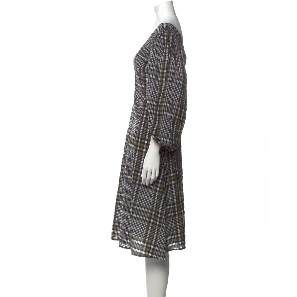 Ganni Seersucker Check Dress in Kalamata - Picture 6 of 8